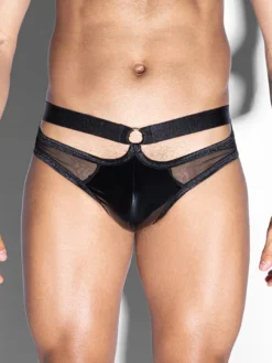 Sous-vêtements pour hommes en maille taille basse avec poche et string