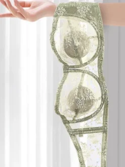 Soutien-gorge en dentelle ultra-fine brassière transparente et respirante pour un confort sans transpiration