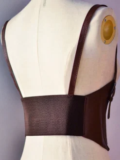 Steampunk Lolita Corset Boucle Métallique Bustier Lolita Brun Déguisements Halloween