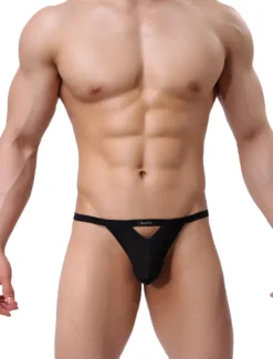 String Culotte Lingeries Sexy Hommes Elastique à Lacets Unicolore Sexy String Culotte Lingeries Sexy