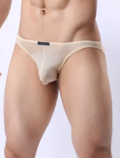 String homme sexy en nylon unicolore
