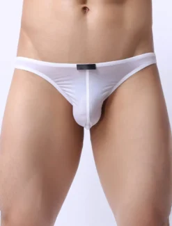 String homme sexy en nylon unicolore