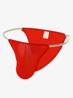 String transparent pour homme culotte sexy avec pochette slip lingerie