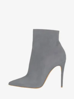 Suede Black Booties High Heel Pointed Toe Bottines Tailles US 4-10.5 Chaussures