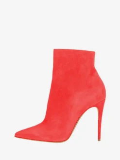 Suede Black Booties High Heel Pointed Toe Bottines Tailles US 4-10.5 Chaussures