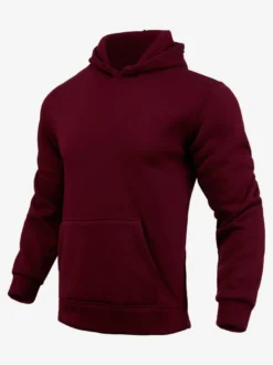 Sweat À Capuche En Polyester À Manches Longues Poches Homme