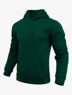 Sweat À Capuche En Polyester À Manches Longues Poches Homme