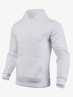 Sweat À Capuche En Polyester À Manches Longues Poches Homme