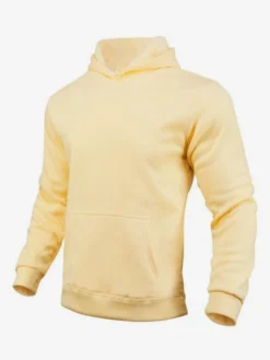 Sweat À Capuche En Polyester À Manches Longues Poches Homme