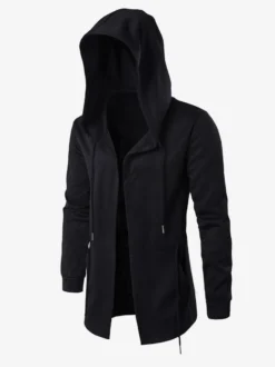 Sweat À Capuche Veste Simple Sport À Manches Longues En Polyester Homme