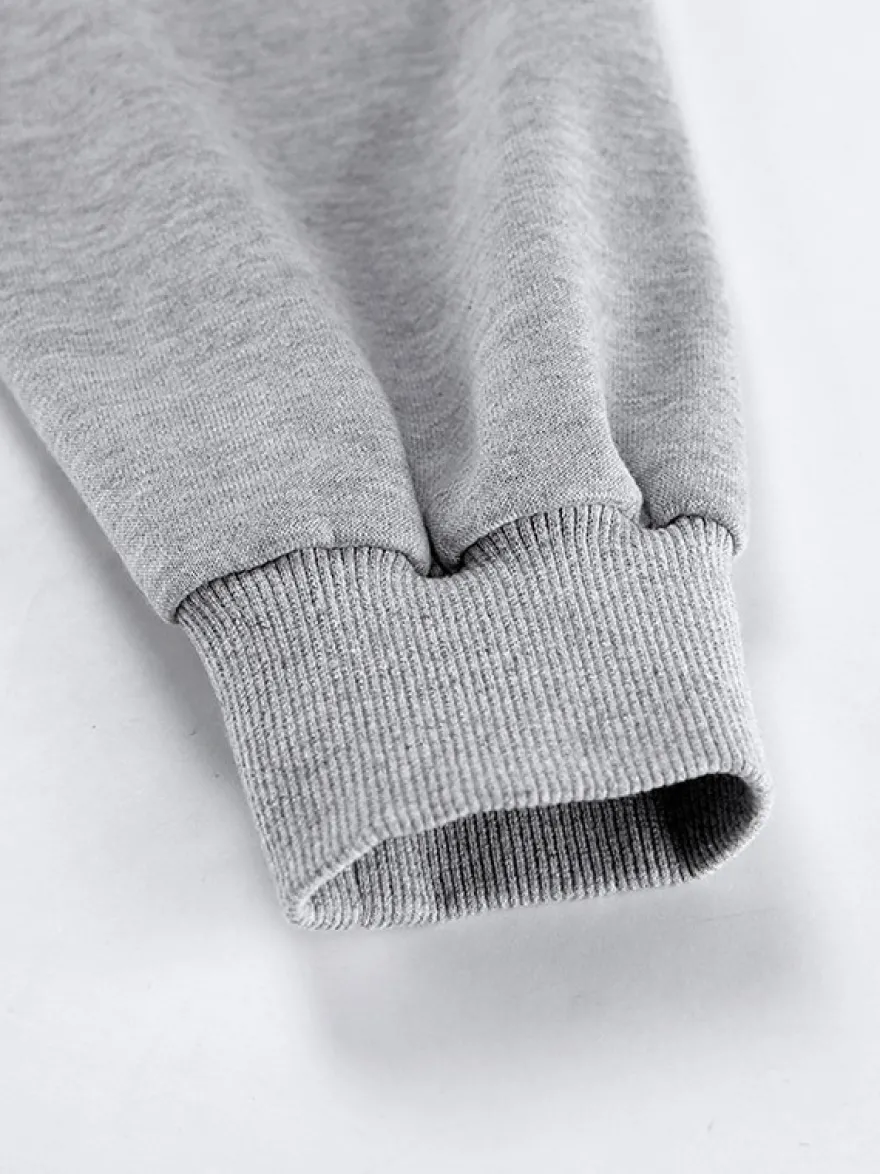 Sweat-shirt polo oversize drapé boutons partiels sur le devant pull basique décontracté