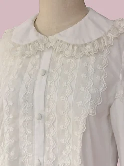 Sweet Lolita Blouses Lolita Top Infanta Manches Longues Chemise Lolita Blanche