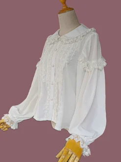Sweet Lolita Blouses Lolita Top Infanta Manches Longues Chemise Lolita Blanche