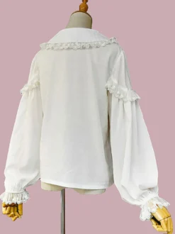Sweet Lolita Blouses Lolita Top Infanta Manches Longues Chemise Lolita Blanche