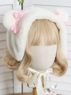 Sweet Lolita Hat Bows Accessoire Accessoires Lolita Blanc