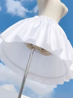 Sweet Lolita Jupons Polyester Blanc Lolita Jupe