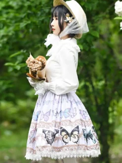 Sweet Lolita SK Lace As Image Jupes Lolita à motif papillon