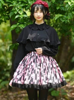Sweet Lolita SK Lace As Image Jupes Lolita à imprimé floral
