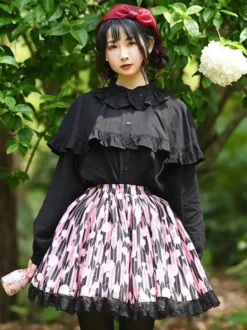 Sweet Lolita SK Lace As Image Jupes Lolita à imprimé floral