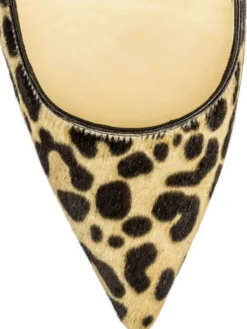 Talon haut escarpins femme bout pointu impimerie léopart
