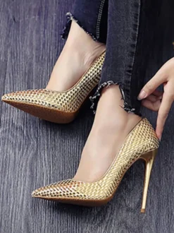 Talon haut escarpins femme bout pointu