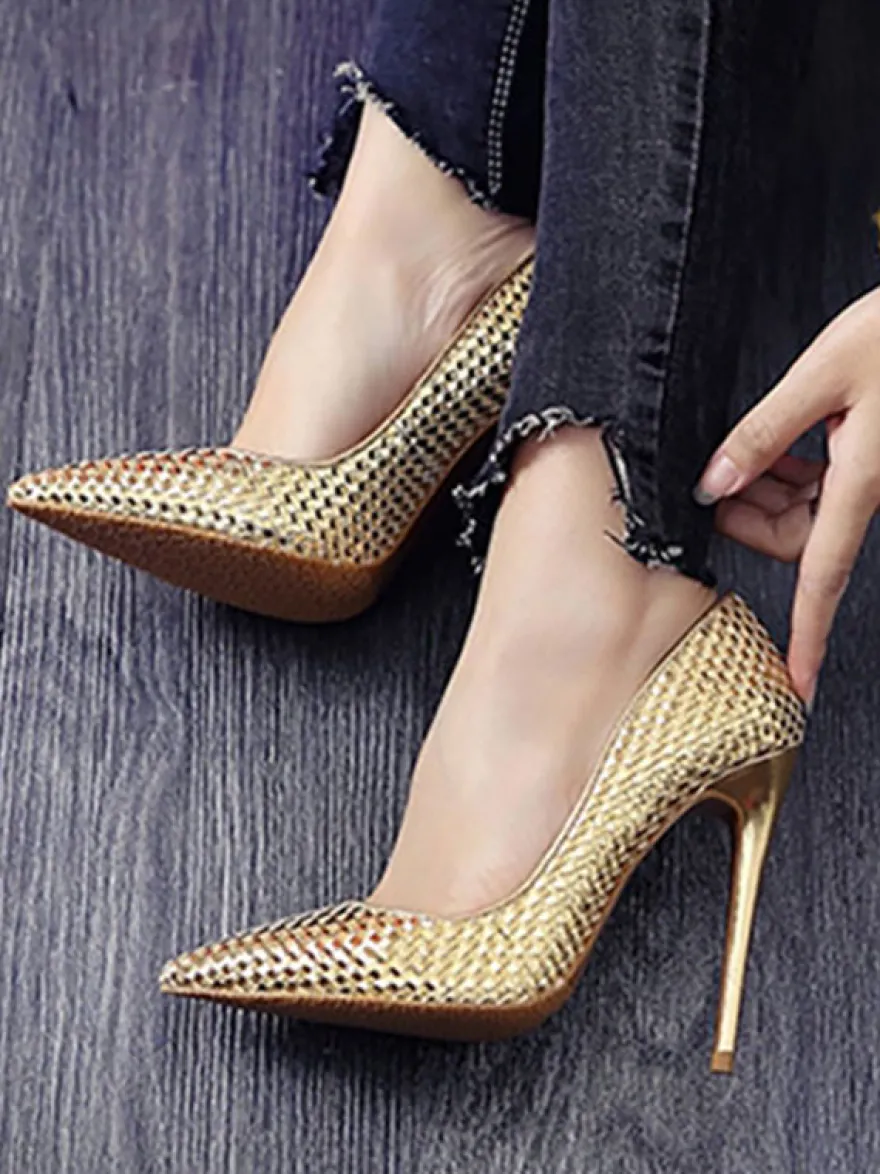 Talon haut escarpins femme bout pointu