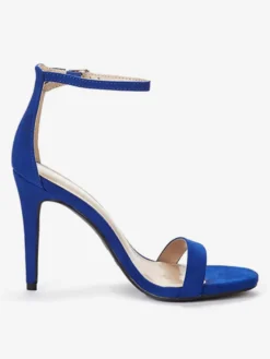 Talons à bride cheville pour femmes Sandales de bal en daim Sandales de retour à la maison à talons