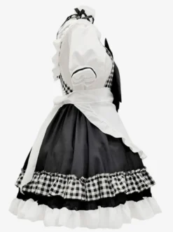 Tenue de soubrette Lolita uniforme à carreaux doux robe de princesse ensemble de costumes de cosplay d'anime