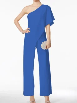 Tenue mariage femme combinaison mariée ivoire à une épaule