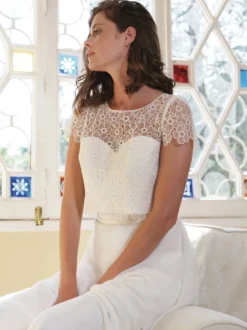 Top de mariée boléro mariage en dentelle