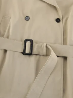 Trench-coat croisé pour femme - Coupe-vent court classique à revers et ceinture - Style streetwear décontracté et oversize printemps 2026