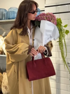 Trench-coat long classique pour femme - Kaki minimaliste coupe décontractée boutonnage simple - Vêtements d'extérieur printemps 2026 parfaits pour le bureau et le dîner