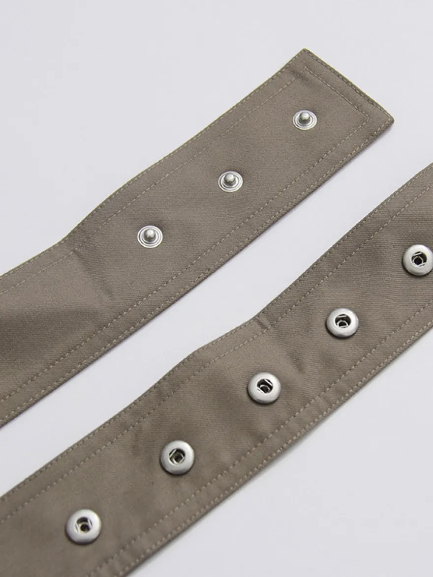 Trench-coat maxi kaki croisé à revers cranté et ceinture à manches longues