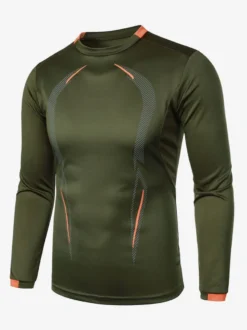 T-shirt de sport respirant à manches longues pour homme idéal pour l'entraînement d'été et le fitness. Séchage rapide.