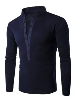 T-shirts Chic Col Bijou Manches Longues