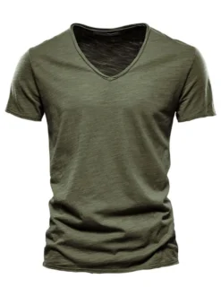 T-shirts Chic Col V Manches Courtes