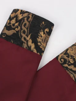Tunique viking médiévale pour homme costume de chevalier pirate Renaissance avec gilet à lacets tenue de jeu de rôle pour Halloween et cosplay