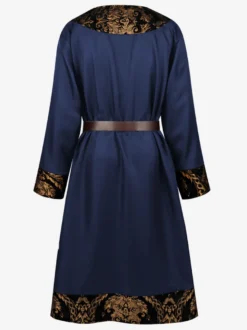 Tunique viking médiévale pour homme costume de chevalier pirate Renaissance avec gilet à lacets tenue de jeu de rôle pour Halloween et cosplay