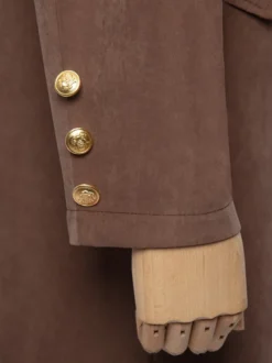 Veste Café Marron Vintage Rétro Médiéval Rétro Tuxedo Punk Rétro Vêtements Mi-longs