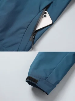 Veste à capuche décontracté homme zippée en polyester Smart