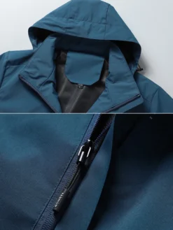 Veste à capuche décontracté homme zippée en polyester Smart