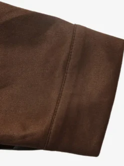 Veste cargo courte vintage à col contrastant épaules tombantes et ourlet élastique