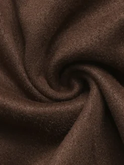 Veste cargo courte vintage à col contrastant épaules tombantes et ourlet élastique
