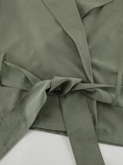 Veste coupe-vent courte à taille nouée pour femme 2026