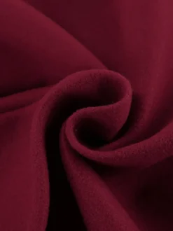 Veste courte bordeaux pour femme - Col rabattu chic fermeture éclair ourlet élastique - Collection streetwear décontractée printemps 2026
