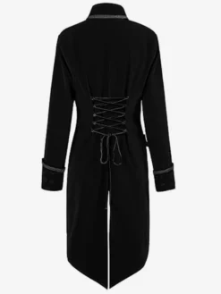 Veste de costume gothique victorienne pour homme redingote avec smoking pour cosplay steampunk Bourgogne