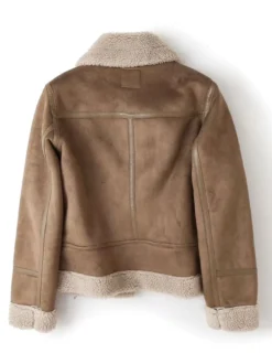 Veste Femme à Col Revers avec Manches Longues à Zip Bicolores
