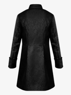 Veste Homme Blanche Style Vintage à Col Mao Veste Noble à Broderies de Boutons pour Costume de Carnaval