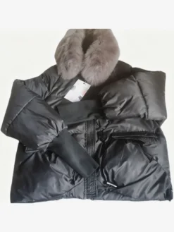 Veste matelassée en coton avec col en fausse fourrure manteau d'hiver chaud pour femme 2026