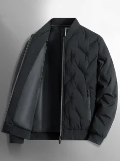 Veste Matelassée Poche À Glissière Éclaire Homme En Polyester Élégante
